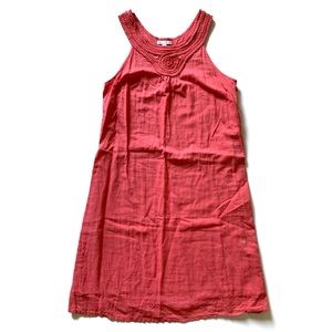 Gap Coral Pink Boho Tank Top Casual Wedding Guest Summer Dress Size Small
